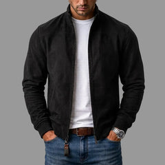 Beckett | Suede Bomber Jacket
