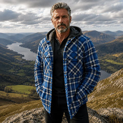 Callum | Hooded Plaid Jacket