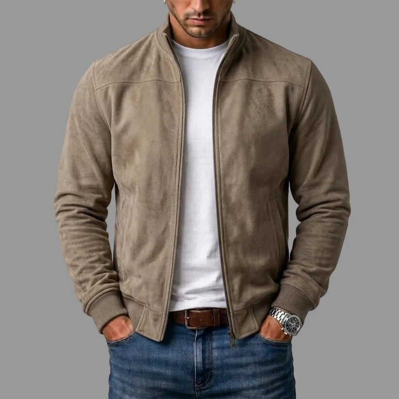 Beckett | Suede Bomber Jacket