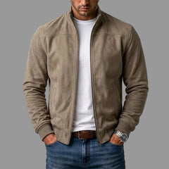 Beckett | Suede Bomber Jacket