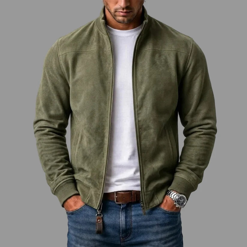 Beckett | Suede Bomber Jacket