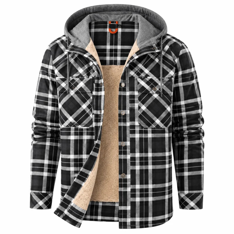 Callum | Hooded Plaid Jacket
