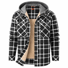 Callum | Hooded Plaid Jacket