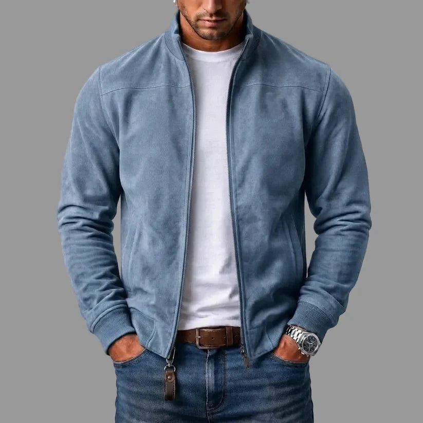 Beckett | Suede Bomber Jacket