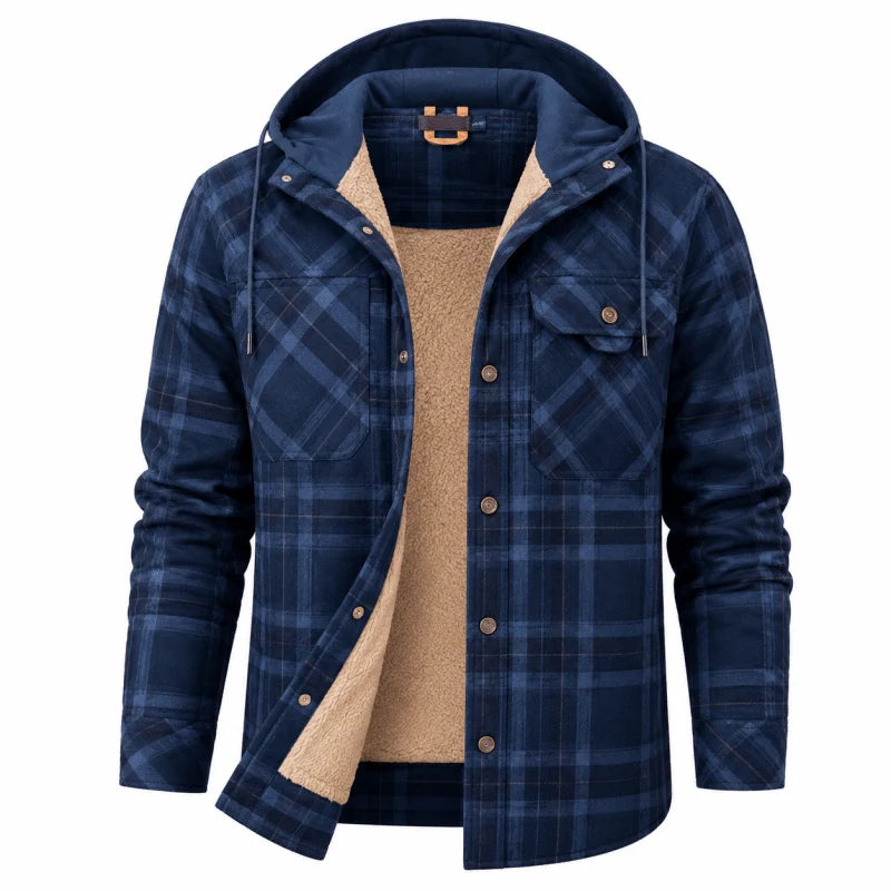 Callum | Hooded Plaid Jacket