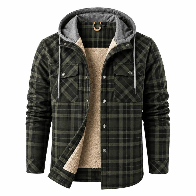 Callum | Hooded Plaid Jacket