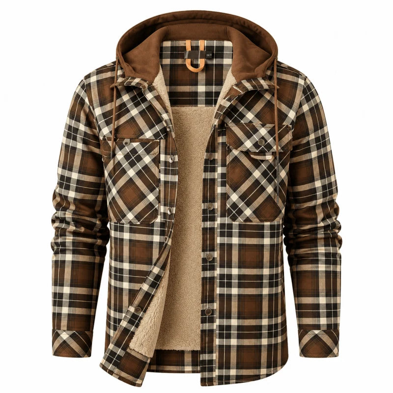 Callum | Hooded Plaid Jacket