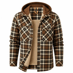Callum | Hooded Plaid Jacket