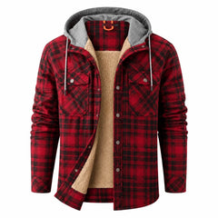 Callum | Hooded Plaid Jacket