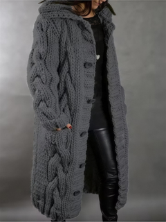 Maeve | Cable-Knit Hooded Cardigan