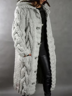Maeve | Cable-Knit Hooded Cardigan