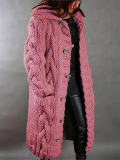 Maeve | Cable-Knit Hooded Cardigan