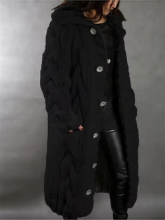 Maeve | Cable-Knit Hooded Cardigan