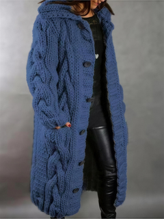 Maeve | Cable-Knit Hooded Cardigan