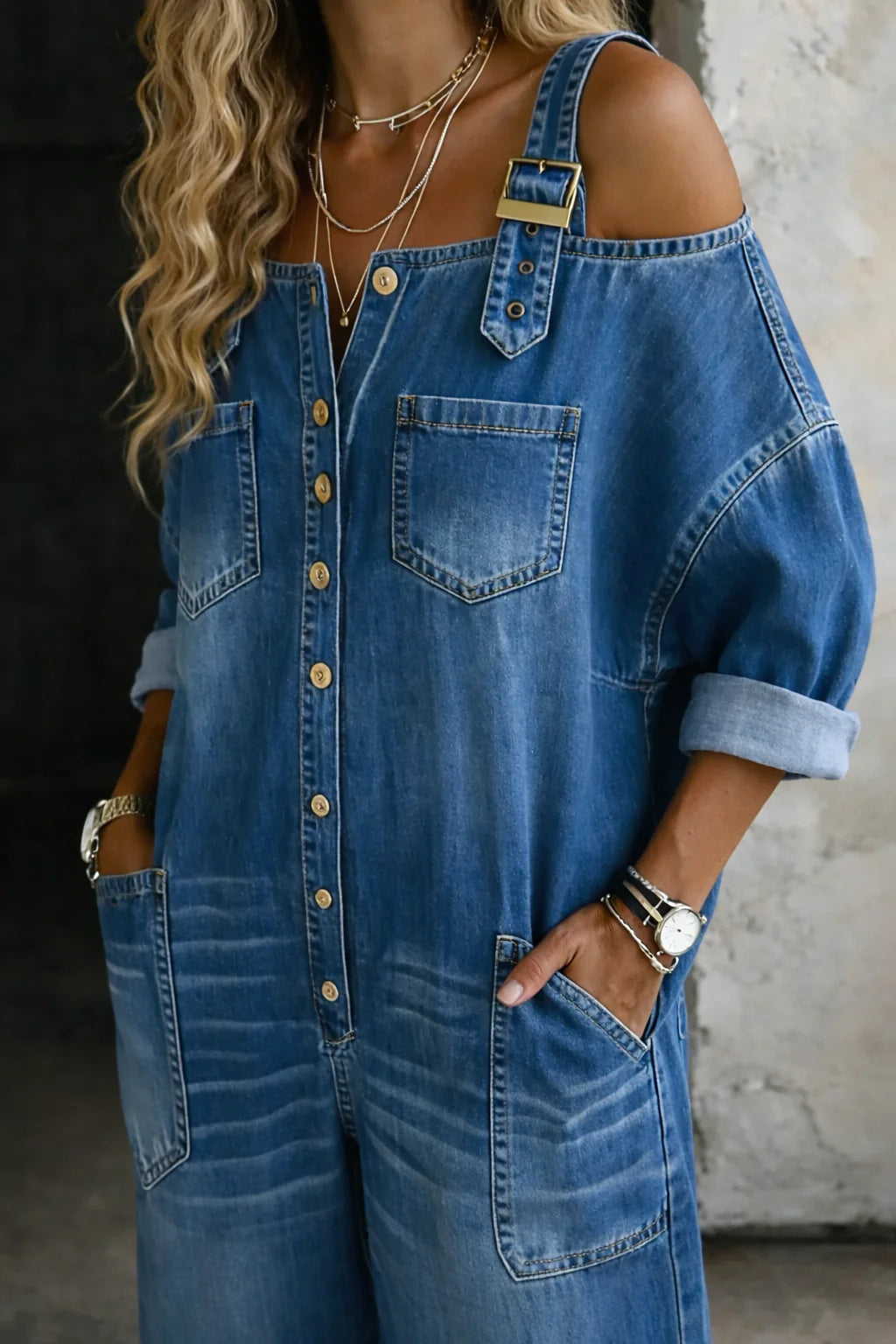 Isla | Denim Jumpsuit