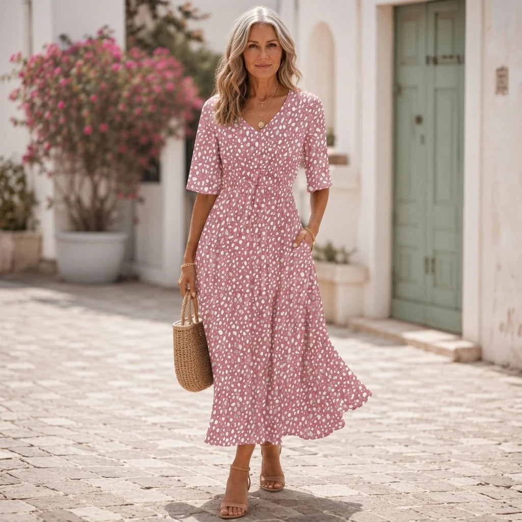 Clara | Effortless Midi Dress with Tummy-Smoothing Design