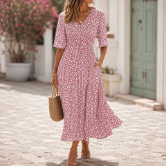 Clara | Effortless Midi Dress with Tummy-Smoothing Design