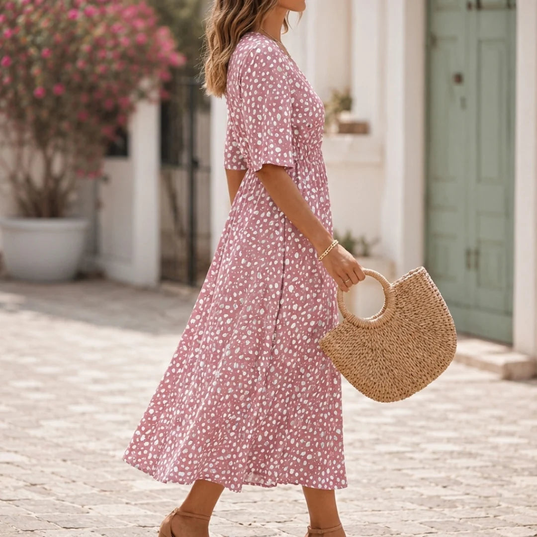 Clara | Effortless Midi Dress with Tummy-Smoothing Design