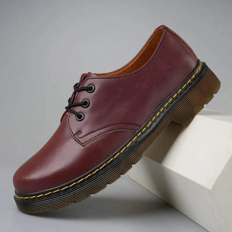 Edward | Classic Derby Shoes - Red
